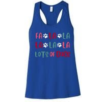 Cute Fa La La Lots Of Dogs Christmas Dog Love Xmas Women's Racerback Tank