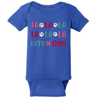 Cute Fa La La Lots Of Dogs Christmas Dog Love Xmas Baby Bodysuit