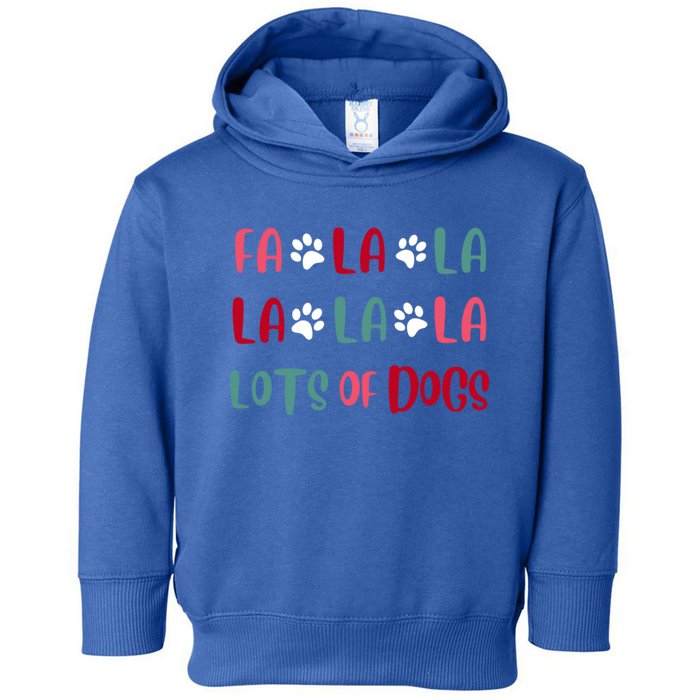 Cute Fa La La Lots Of Dogs Christmas Dog Love Xmas Toddler Hoodie