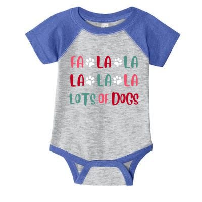 Cute Fa La La Lots Of Dogs Christmas Dog Love Xmas Infant Baby Jersey Bodysuit