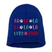 Cute Fa La La Lots Of Dogs Christmas Dog Love Xmas Short Acrylic Beanie