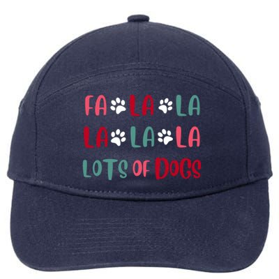 Cute Fa La La Lots Of Dogs Christmas Dog Love Xmas 7-Panel Snapback Hat