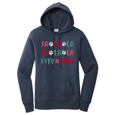 Cute Fa La La Lots Of Dogs Christmas Dog Love Xmas Women's Pullover Hoodie