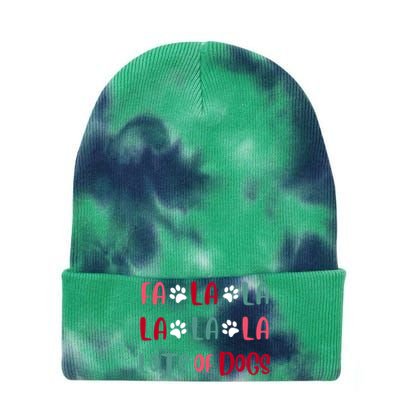 Cute Fa La La Lots Of Dogs Christmas Dog Love Xmas Tie Dye 12in Knit Beanie