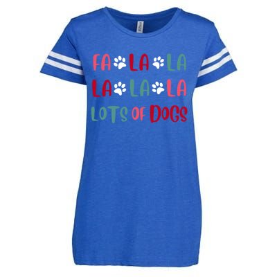 Cute Fa La La Lots Of Dogs Christmas Dog Love Xmas Enza Ladies Jersey Football T-Shirt