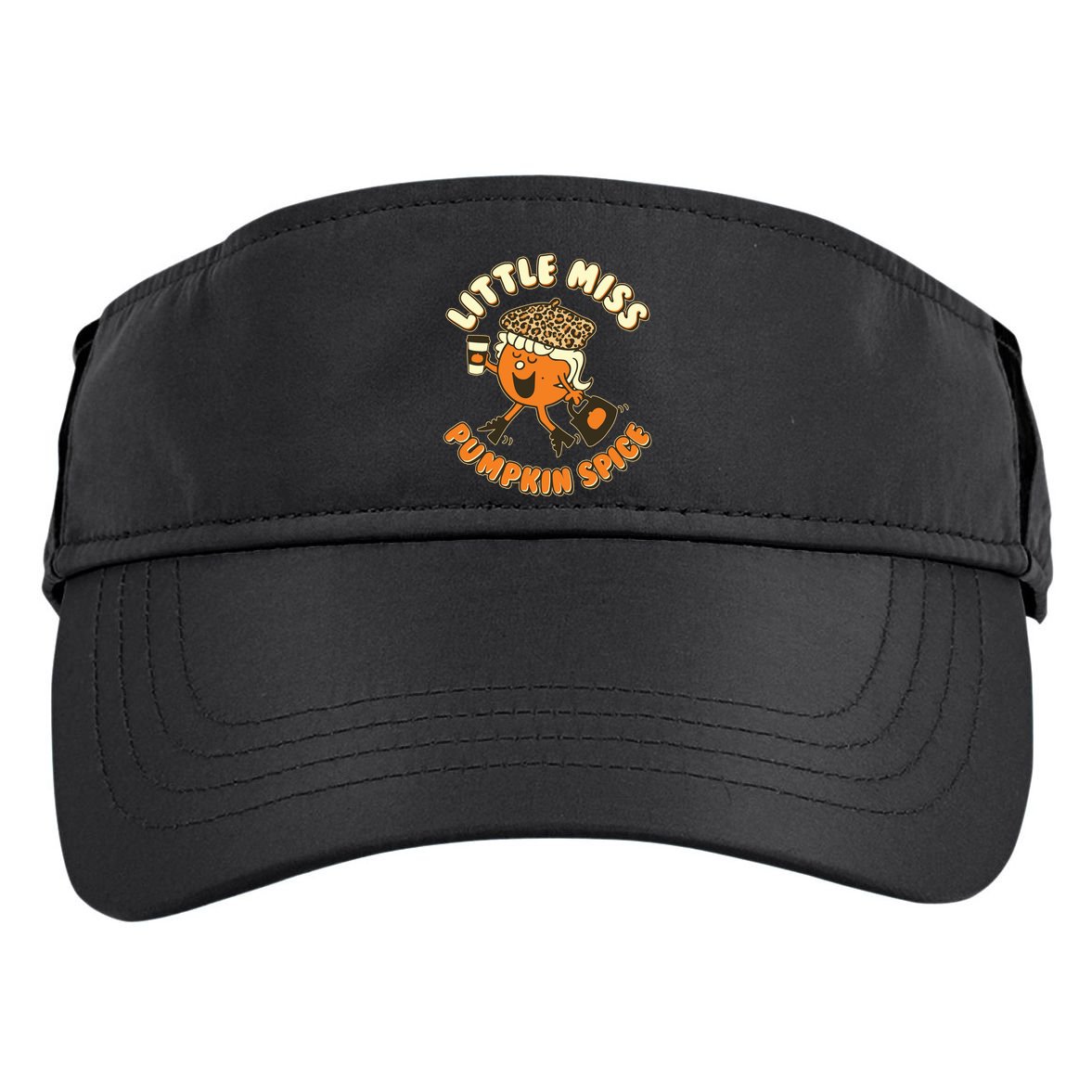 Cute Funny Little Miss Pumpkin Spice Adult Drive Performance Visor
