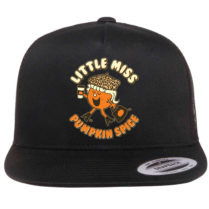 Cute Funny Little Miss Pumpkin Spice Flat Bill Trucker Hat
