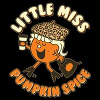 Cute Funny Little Miss Pumpkin Spice Flat Bill Trucker Hat
