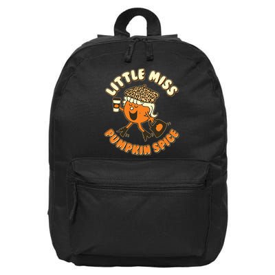 Cute Funny Little Miss Pumpkin Spice 16 in Basic Backpack