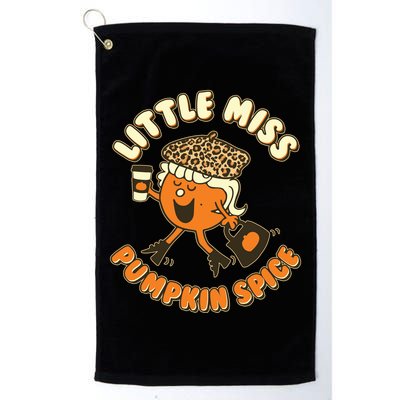 Cute Funny Little Miss Pumpkin Spice Golf Towel