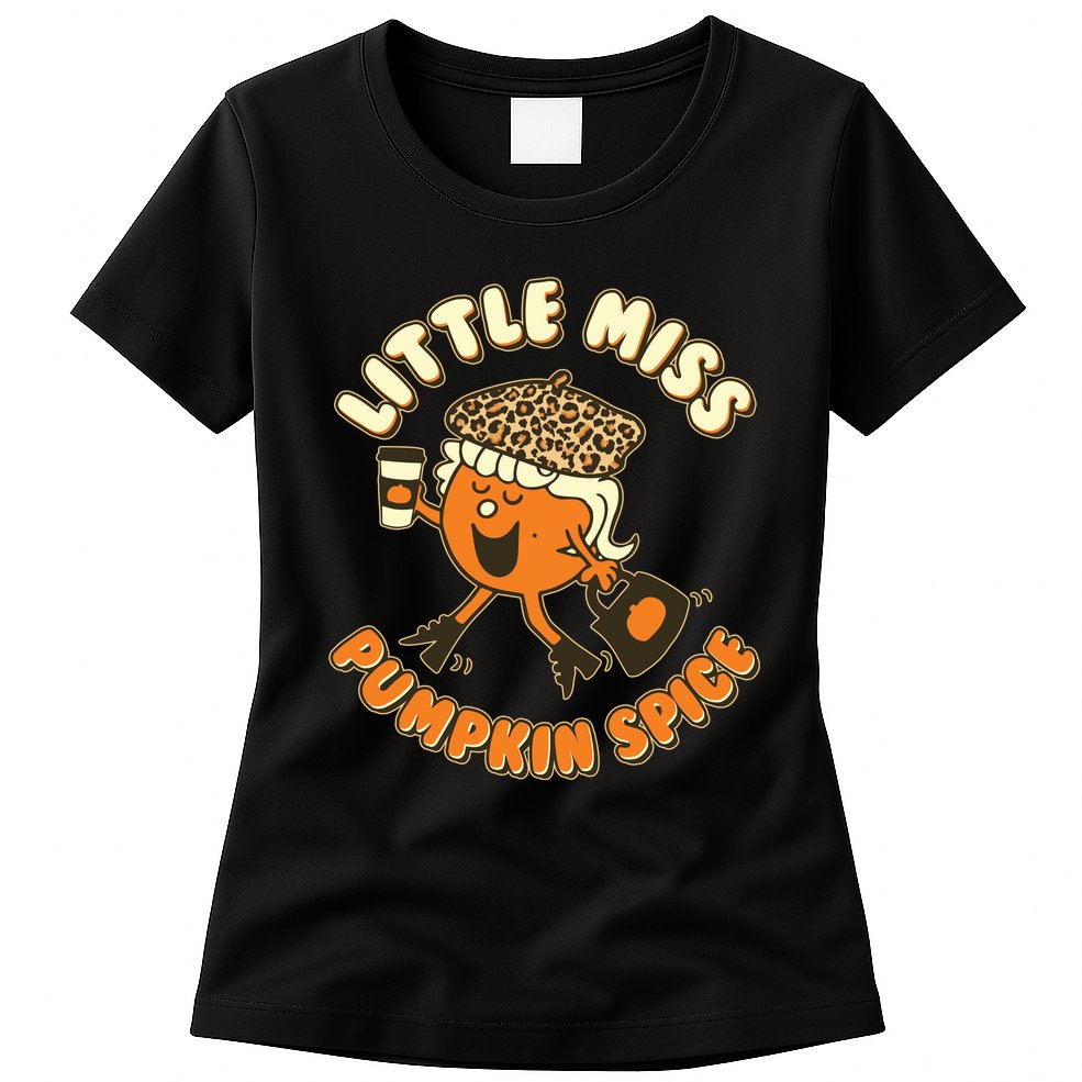 Cute Funny Little Miss Pumpkin Spice Womens T-Shirt