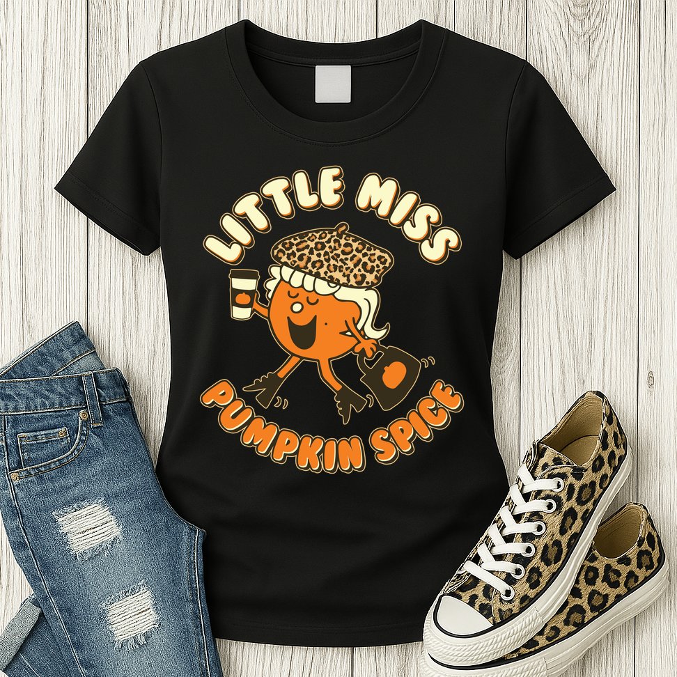 Cute Funny Little Miss Pumpkin Spice Womens T-Shirt