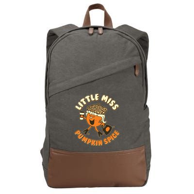 Cute Funny Little Miss Pumpkin Spice Cotton Canvas Backpack