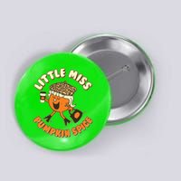 Cute Funny Little Miss Pumpkin Spice Button