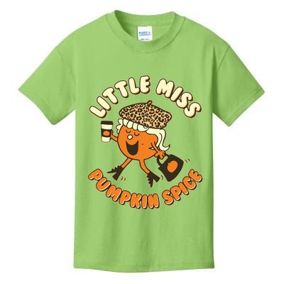 Cute Funny Little Miss Pumpkin Spice Kids T-Shirt