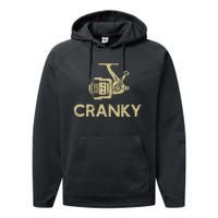 Crankbait Fishing Lure Cranky Funny Gift Ideas For Fishing Performance Fleece Hoodie