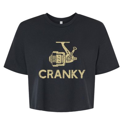 Crankbait Fishing Lure Cranky Funny Gift Ideas For Fishing Bella+Canvas Jersey Crop Tee