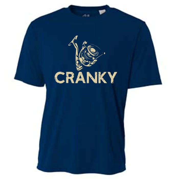 Crankbait Fishing Lure Cranky Funny Gift Ideas For Fishing Cooling Performance Crew T-Shirt