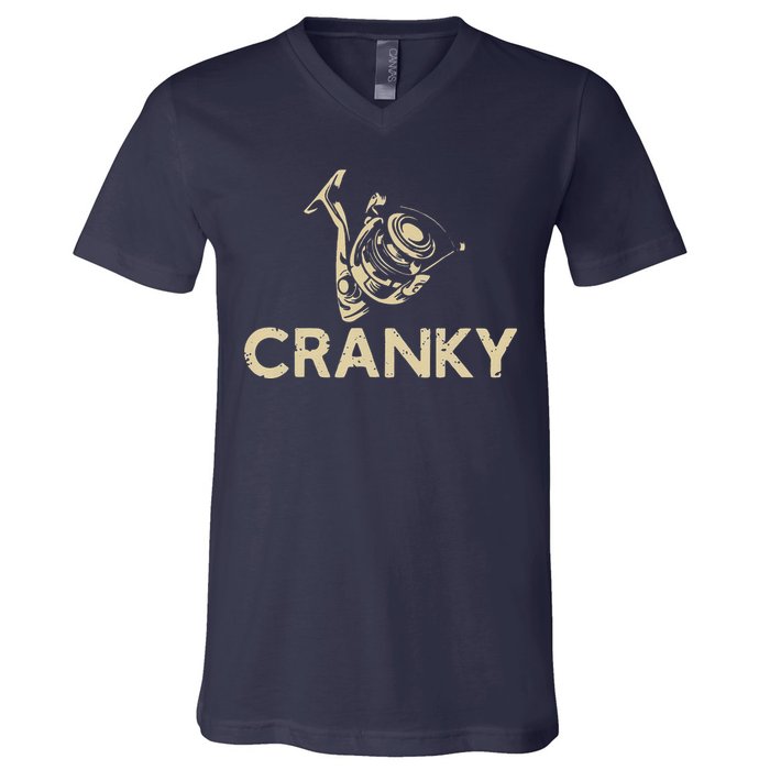 Crankbait Fishing Lure Cranky Funny Gift Ideas For Fishing V-Neck T-Shirt