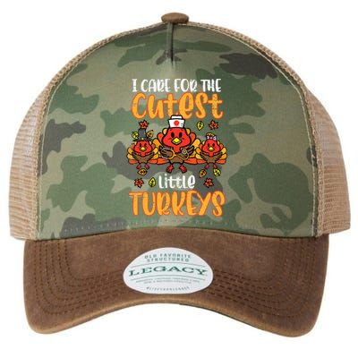 Care For Little Turkeys Nurse Fall Thanksgiving Legacy Tie Dye Trucker Hat