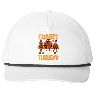 Care For Little Turkeys Nurse Fall Thanksgiving Snapback Five-Panel Rope Hat