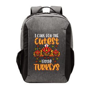 Care For Little Turkeys Nurse Fall Thanksgiving Vector Backpack