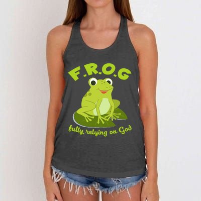 Christian Frog Lover Women's Knotted Racerback Tank