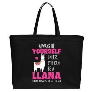 Cute Funny Llama Llamas Lover Girl Cotton Canvas Jumbo Tote