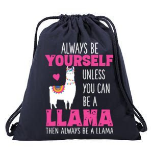 Cute Funny Llama Llamas Lover Girl Drawstring Bag