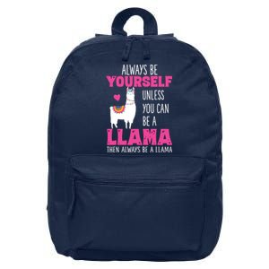 Cute Funny Llama Llamas Lover Girl 16 in Basic Backpack