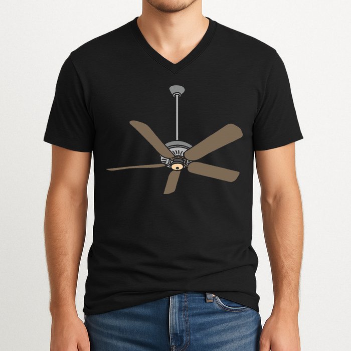 Ceiling Fan Lazy DIY Halloween Costume Funny Easy V-Neck T-Shirt