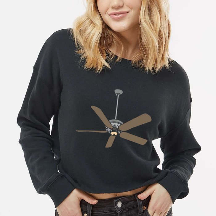 Ceiling Fan Lazy DIY Halloween Costume Funny Easy Cropped Pullover Crew