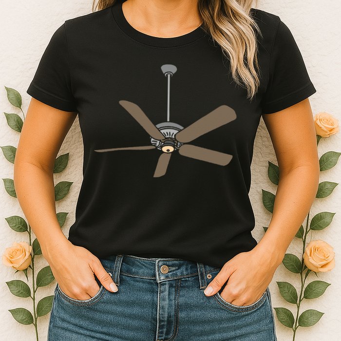 Ceiling Fan Lazy DIY Halloween Costume Funny Easy Womens T-Shirt