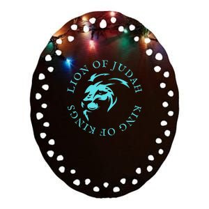 Christian Faith Lion Of Judah Gift Ceramic Oval Ornament