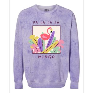 Cute Fa La La Mingo Christmas Falala Snow Flamingo Funny Great Gift Colorblast Crewneck Sweatshirt