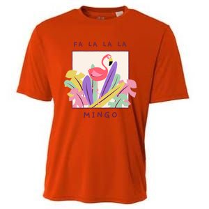 Cute Fa La La Mingo Christmas Falala Snow Flamingo Funny Great Gift Cooling Performance Crew T-Shirt