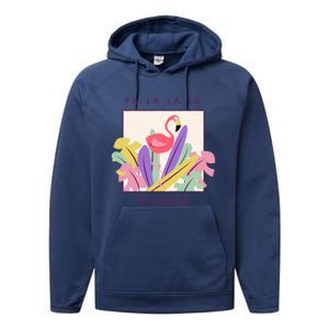 Cute Fa La La Mingo Christmas Falala Snow Flamingo Funny Great Gift Performance Fleece Hoodie