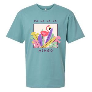 Cute Fa La La Mingo Christmas Falala Snow Flamingo Funny Great Gift Sueded Cloud Jersey T-Shirt