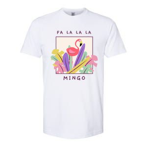 Cute Fa La La Mingo Christmas Falala Snow Flamingo Funny Great Gift Softstyle CVC T-Shirt