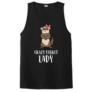 Crazy Ferret Lady Cute Ferret Mom Meaningful Gift PosiCharge Competitor Tank