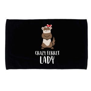 Crazy Ferret Lady Cute Ferret Mom Meaningful Gift Microfiber Hand Towel