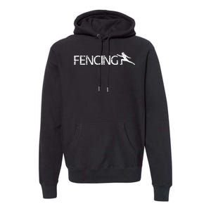 Cute Fencing Logo Premium Hoodie