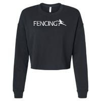 Cute Fencing Logo Cropped Pullover Crew