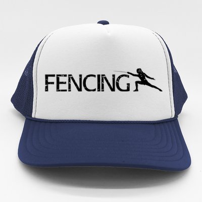 Cute Fencing Logo Trucker Hat