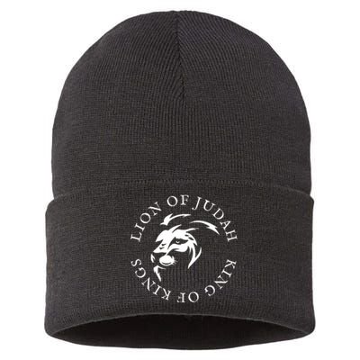 Christian Faith Lion Of Judah Gift Sustainable Knit Beanie