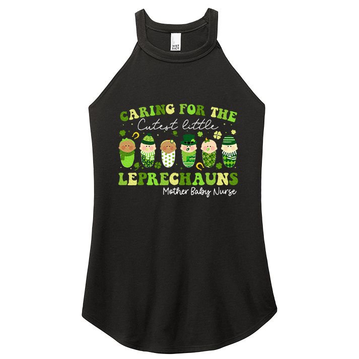 Care For Little Leprechauns Mother Baby Nurse St Patricks Women's Perfect Tri Rocker Tank