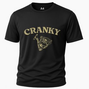 Crankbait Fishing Lure Funny Cranky Fishing Cooling Performance Crew T-Shirt