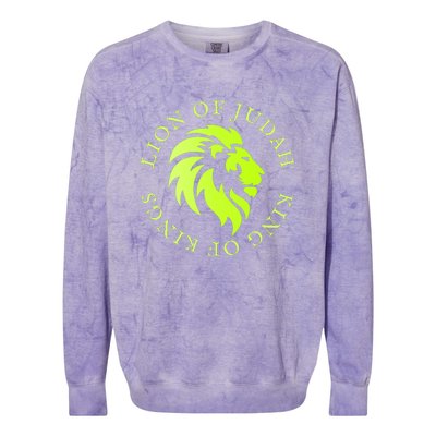 Christian Faith Lion Of Judah Gift Colorblast Crewneck Sweatshirt