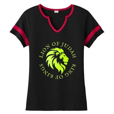 Christian Faith Lion Of Judah Gift Ladies Halftime Notch Neck Tee