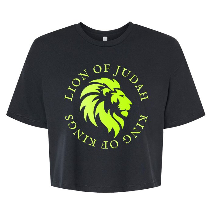 Christian Faith Lion Of Judah Gift Bella+Canvas Jersey Crop Tee